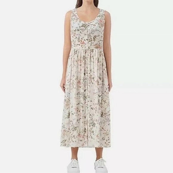 Frye Dresses & Skirts - Frye Floral Gauze Button-Down Midi Sundress